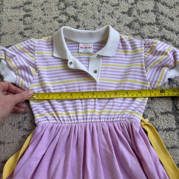 Vtg 1990s Healthtex Made in USA Striped Dress 4T - Picture 8 of 8
